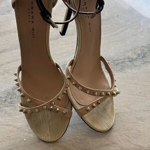 Barbara Bui Beige Studded Heels